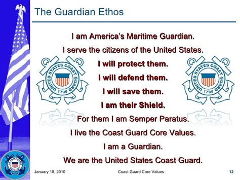 coast guard credo|Coast Guard Core Values .
